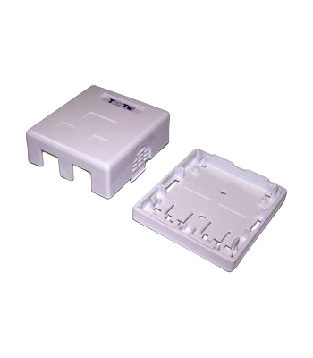 TWT-SA2-WH - Коробка настенная для 2 модулей Keystone Jack, белая